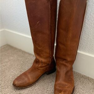 FRYE AND CO. Tan Leather Over the Knee Boots